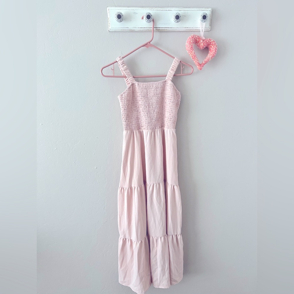 Blush summer flowy dress